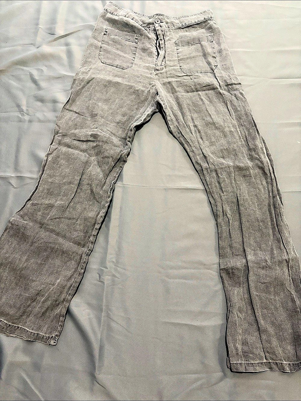 Zara Wide Leg Jeans in Gray Size Small